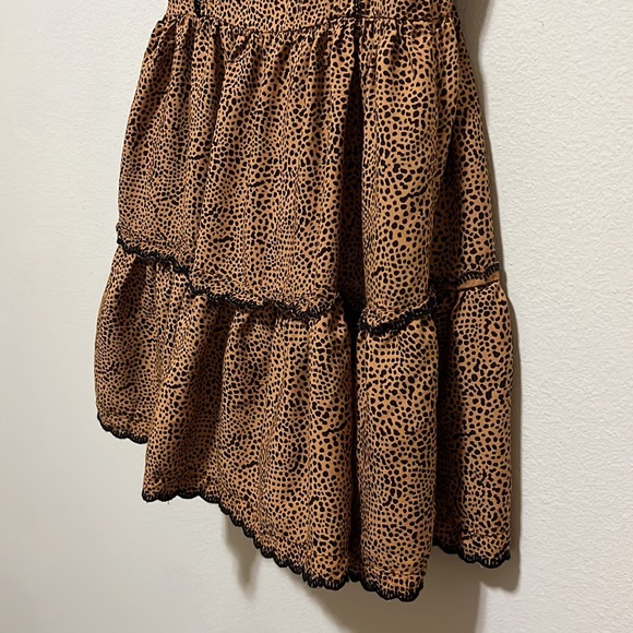 Urban Outfitters Hanna Rayon Tiered Scallop Babydoll Mini Dress Size XS - Picture 6 of 10